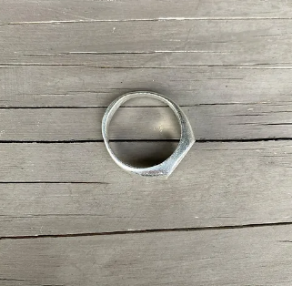 Mens Silver Logo Ring