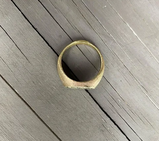 Mens Bronze Logo Ring